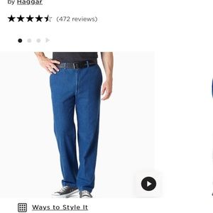 Men’s Hagger Flat-Front Lt. stonewash denim pants